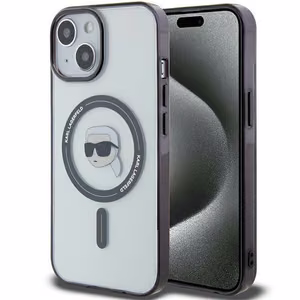 Karl Lagerfeld KLHMP15MHKHNOTK iPhone 15 Plus 6,7 läpinäkyvä kovakuori IML Karlin pää MagSafe