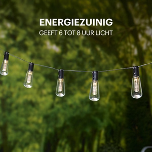 Grundig solar LED string lights, 10 bulbs, 3.35 m