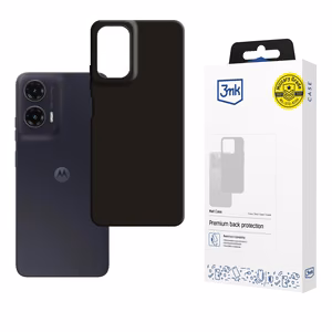 3mk Matt Case Motorola Moto G35 5G:lle - Musta