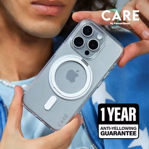 CARE by PanzerGlass Feature Kickstand suojakuori iPhone 16 Pro 6.3' hopea/hopea MagSafe 1326