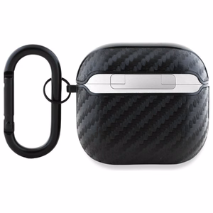 BMW Carbon Double Metal Logo Suojakuori AirPods 4:lle - musta