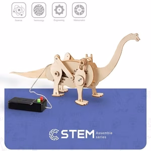 Puinen koottava setti Robotti Brachiosaurus, STEM-opetuspeli