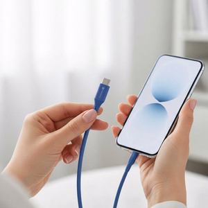 Kaapeli USB C - USB C Forcell F-Energy QC4.0 PD 3A 60W silikoni 1 m C344 tummansininen