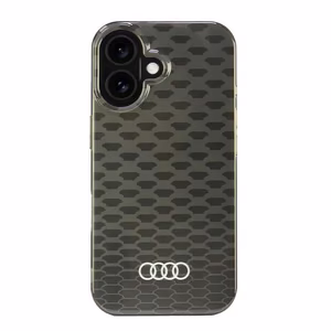 Audi IML Stitching Pattern MagSafe iPhone 16 6.1" Musta/Musta Kova Suojakuori AU-IMLMIP16-Q5/D3-BK