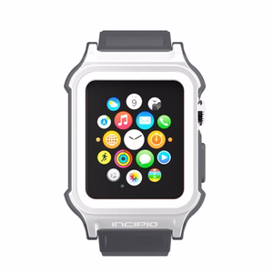 Incipio Octane suojaava iskunkestävä ranneke 38 / 40 / 41 mm Apple Watchille, valkoinen ja harmaa