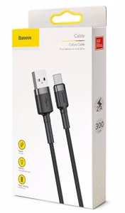 Baseus CATKLF-UG1 USB-kaapeli 3 m USB A USB C musta
