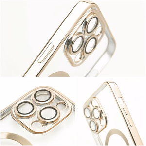 Suojakuori Samsung A37:lle Electro Mag Cover yhteensopiva MagSafe kultainen