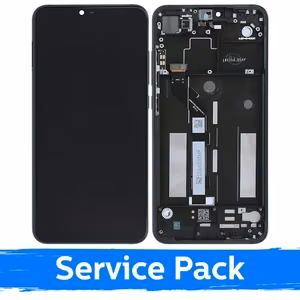 LCD-näyttö yhteensopiva Xiaomi Mi 8 Lite kehyksellä / harmaa / (Service Pack)