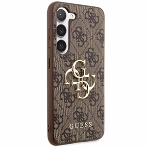 Guess GUHCS23S4GMGBR S23 S911 ruskea/ruskea kovakotelo 4G Big Metal Logo
