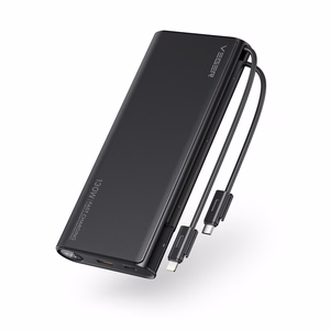 Ulkoinen akku Veger TCE130 (W2503) PD 130W 25000 mAh sisäänrakennetuilla Type C -kaapeleilla / Lightning musta