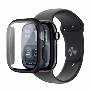 AmazingThing Radix Karkaistu lasi -näytönsuoja kotelolla Apple Watch Series 11 42mm:lle - musta