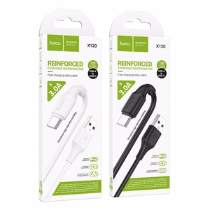Kaapeli USB-A - USB-C Hoco 3A 1 m X120 valkoinen