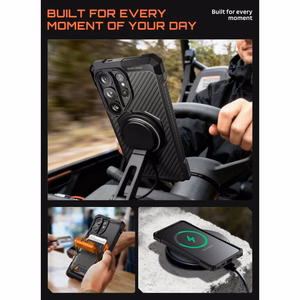Supcase UB Grip Mag MagSafe Suojakuori Samsung Galaxy S26 Ultralle - Musta