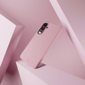 Puro Icon silikoninen suojakuori Samsung Galaxy S25 -puhelimelle - vaaleanpunainen