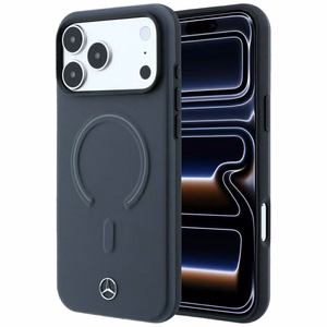 Mercedes 3D MagSafe nahkainen suojakuori malleille iPhone 18 Pro Max / 17 Pro Max, antrasiitti