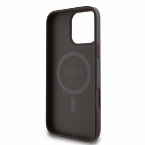 Guess 4G Ring Classic Logo MagSafe Suojakuori iPhone 16 Pro:lle - Ruskea