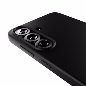 Puro Icon silikoninen suojakuori Samsung Galaxy S25 -puhelimelle - musta