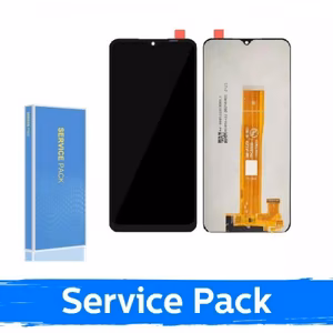LCD-näyttö yhteensopiva Samsung A125 A12 / A022 A02 4G musta (Service Pack / Aftermarket)(NF versio)