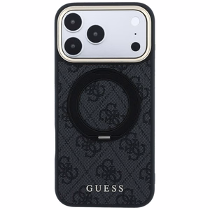 Guess Ring Stand 360 4G Classic Logo MagSafe suojakuori malleille iPhone 17 Pro Max / 18 Pro Max, musta