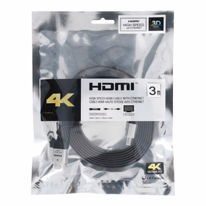 HDMI - HDMI 4K 60Hz High Speed Ethernet ver. 2.0 BLISTER kaapeli 3 m musta