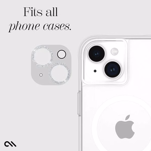 Case-Mate Sparkle Lens Protector tempered-glass camera-lens protector for iPhone 15 / 15 Plus, Twinkle pattern