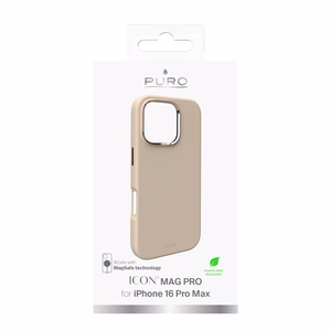 Puro Icon Mag Pro MagSafe silikonisuoja iPhone 16 Pro Max - beige