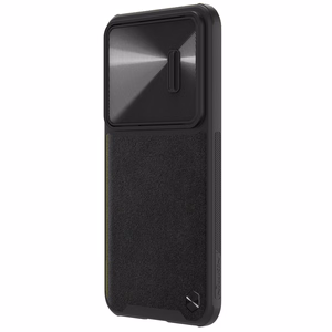 Nillkin CamShield Leather S nahkainen suojakuori Samsung Galaxy S23+:lle kameransuojalla musta