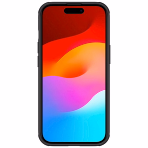 Nillkin Super Frosted Shield Pro -suojakuori iPhone 15 Plus:lle - musta