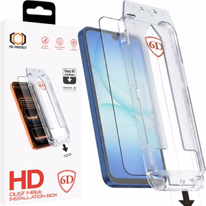 Tel Protect Dust-Free Easy Fit Full Glue 6D karkaistu lasi Samsung Galaxy A16/A17 4G/5G musta