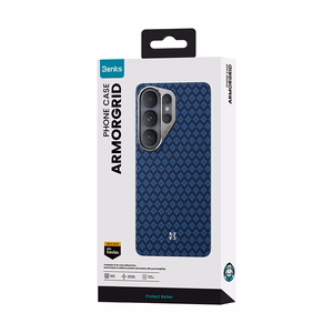 Benks Magnetic Armor Air Grid Kevlar suojakuori metallikehys 600D A050 Samsung Galaxy S26 Ultra:lle sininen