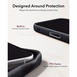 ESR Leather -suojakuori laitteelle iPhone 18 Pro / 17 Pro, tuella, MagSafe-yhteensopiva – musta
