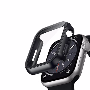 Crong Hybrid Watch Case with integrated glass for Apple Watch 45 mm, black