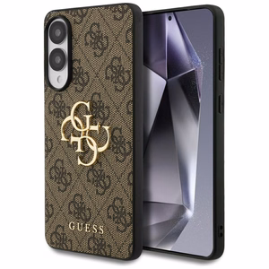 Guess case for Samsung Galaxy S25 Edge GUESS HC 4G PU big logo brown