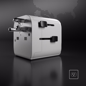 SBS universaali matkasovitin - EU 2xUSB-A - valkoinen