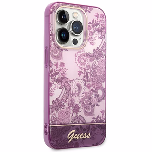 Guess Porcelain Collection Suojakuori iPhone 14 Pro Max:lle - fuksia