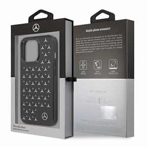 Mercedes Silver Stars Pattern Case for iPhone 13 Pro / iPhone 13 - Black