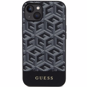 Guess GCube Stripes MagSafe Suojakuori iPhone 15 / 14 / 13:lle - musta
