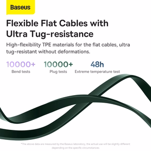 Baseus Cable Bright Mirror 2 3 in 1 - Type C to Micro USB, Lightning, Type C - 100W 1,1 metres (CAMJ010206) green