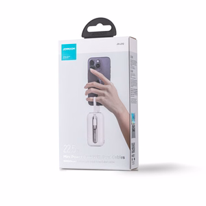 Joyroom mini powerbank 10000mAh värikäs sarja 22.5W, jossa on 2 sisäänrakennettua USB C ja Lightning kaapelia vaaleanpunainen (JR-L012)