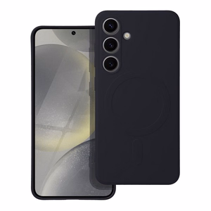 SILICONE MAG COVER puhelinkuori, yhteensopiva MagSafe-tekniikan kanssa, Samsung S24 musta
