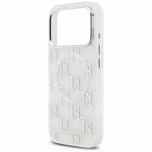 Karl Lagerfeld IML KL Monogram MagSafe suojakuori iPhone 17 Pro - valkoinen