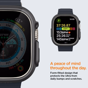 Spigen Thin Fit Suojakuori Apple Watch Ultra (49mm):lle - musta