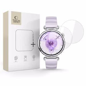 Tech-Protect Glass Fit+ 2-pack karkaistu lasi Huawei Watch GT 6 41mm:lle - läpinäkyvä