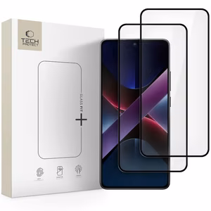 Tech-Protect Glass Fit+ 2-pack karkaistu lasi Xiaomi Poco X7 5G:lle - musta