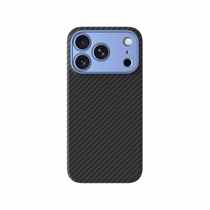 AmazingThing Titan Max Lens suojakuori mallille iPhone 18 Pro Max, aramidikuitua, kameransuojuksella, MagSafe-yhteensopiva – väri: sininen