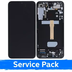 LCD Display Compatible With Samsung S906 S22 Plus With Frame / Graphite / (Service Pack)