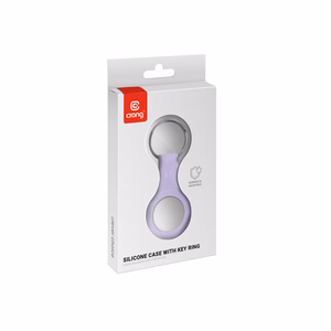 Crong silicone protective key-ring case for Apple AirTag 1 / 2, purple
