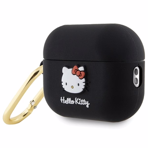 Hello Kitty Silicone 3D Kitty Head suojakuori AirPods Pro 2 (2022/2023):lle - musta