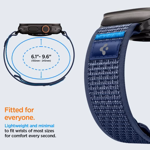 SPIGEN ATHLEX AIR 2 Apple Watch 8 / 9 / 10 / 11 / SE / Ultra (44 / 45 / 46 / 49 MM) Active tummansininen