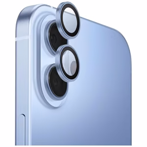 Uniq Optix alumiininen kameranlinssiensuoja iPhone 17:lle sovittimella - sininen